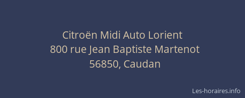 Citro&euml;n Midi Auto Lorient