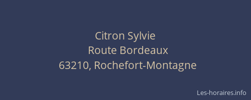 Citron Sylvie