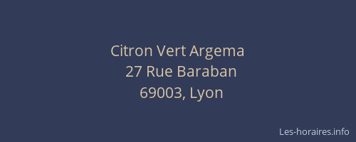 Citron Vert Argema