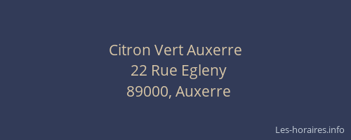 Citron Vert Auxerre