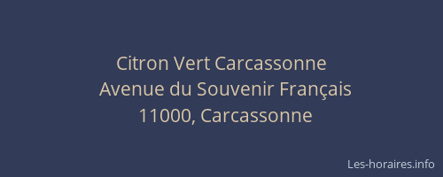 Citron Vert Carcassonne