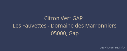 Citron Vert GAP