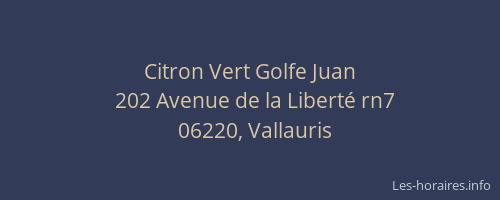 Citron Vert Golfe Juan