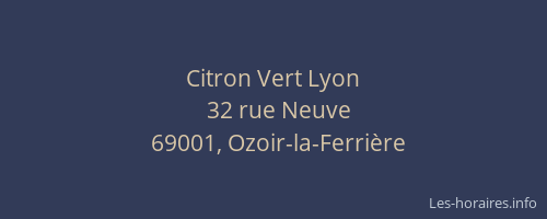 Citron Vert Lyon