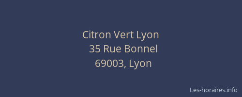 Citron Vert Lyon