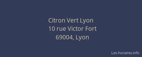 Citron Vert Lyon