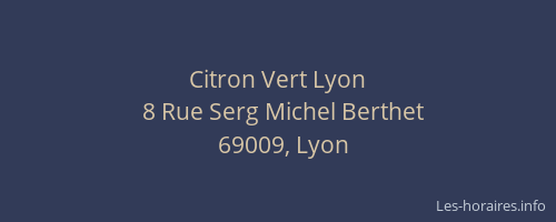 Citron Vert Lyon