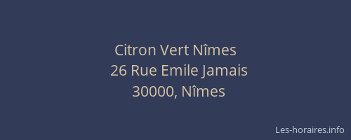 Citron Vert Nîmes