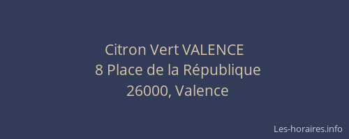 Citron Vert VALENCE