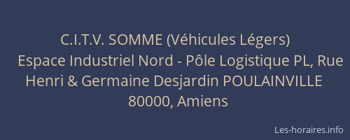 C.I.T.V. SOMME (Véhicules Légers)