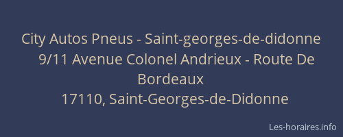 City Autos Pneus - Saint-georges-de-didonne