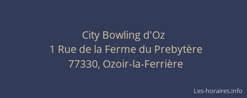 City Bowling d'Oz