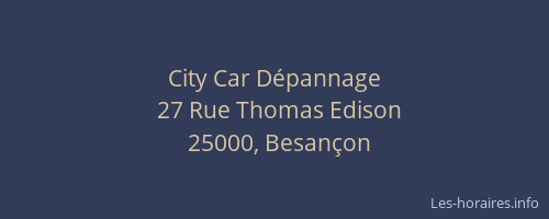 City Car Dépannage