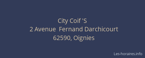 City Coif 'S