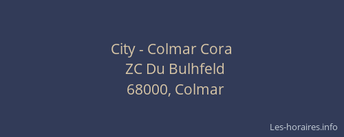 City - Colmar Cora
