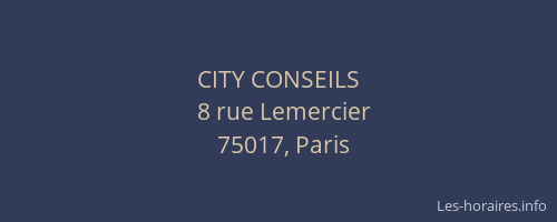 CITY CONSEILS