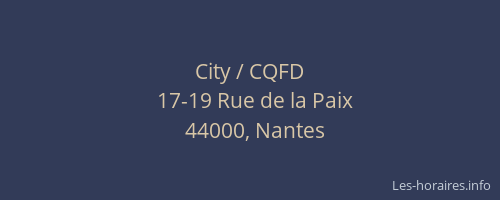 City / CQFD