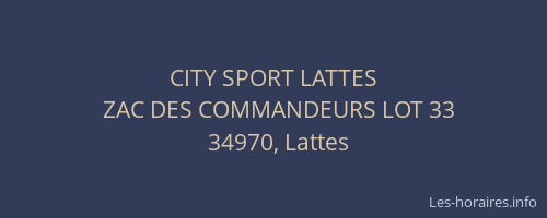 CITY SPORT LATTES