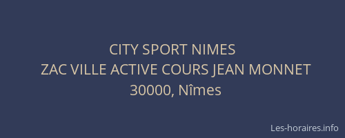 CITY SPORT NIMES