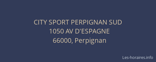 CITY SPORT PERPIGNAN SUD