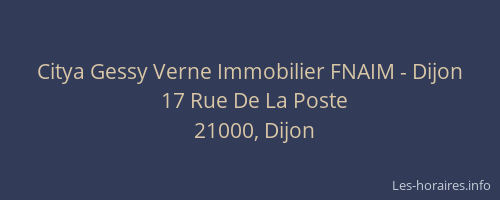 Citya Gessy Verne Immobilier FNAIM - Dijon