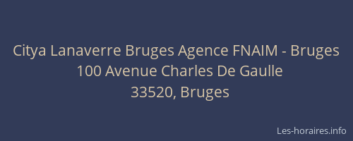 Citya Lanaverre Bruges Agence FNAIM - Bruges