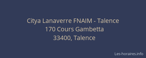 Citya Lanaverre FNAIM - Talence
