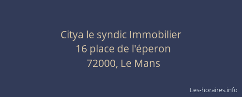 Citya le syndic Immobilier