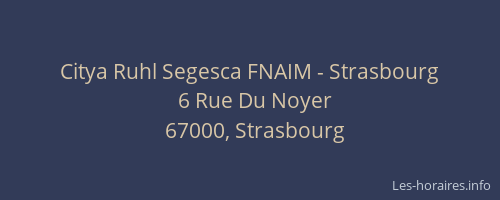 Citya Ruhl Segesca FNAIM - Strasbourg