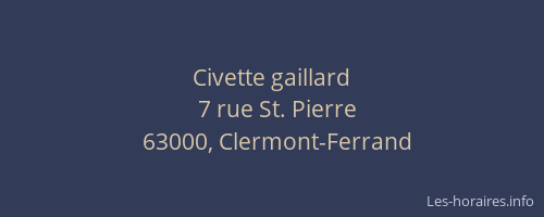 Civette gaillard