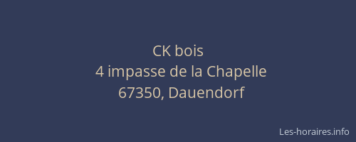 CK bois