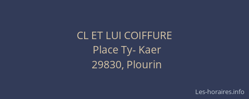 CL ET LUI COIFFURE