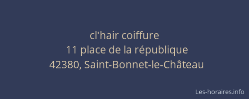 cl'hair coiffure