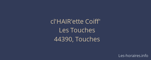 cl'HAIR'ette Coiff'