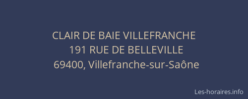 CLAIR DE BAIE VILLEFRANCHE