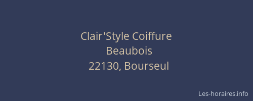 Clair'Style Coiffure