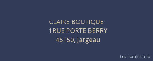 CLAIRE BOUTIQUE