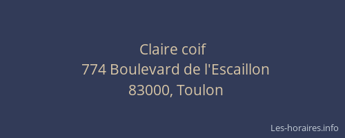 Claire coif