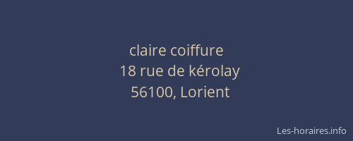 claire coiffure