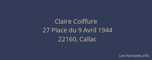Claire Coiffure