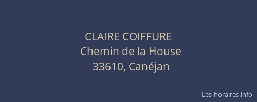 CLAIRE COIFFURE