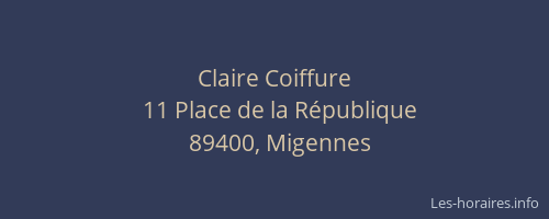 Claire Coiffure