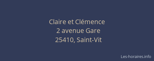 Claire et Clémence