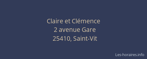 Claire et Cl&eacute;mence