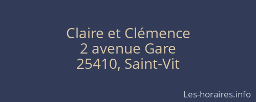 Claire et Clémence