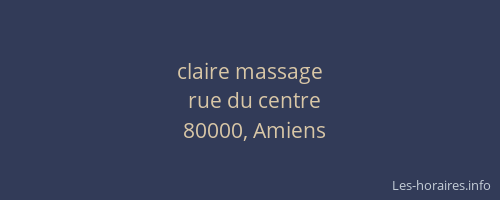 claire massage
