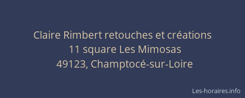 Claire Rimbert retouches et créations