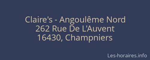 Claire's - Angoulême Nord