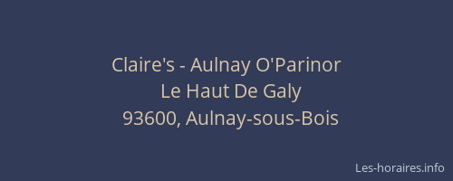 Claire's - Aulnay O'Parinor