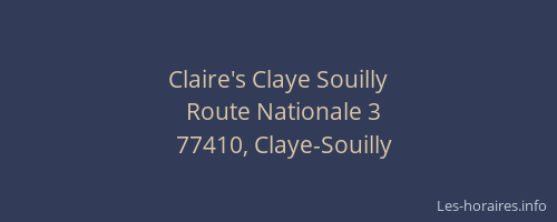 Claire's Claye Souilly